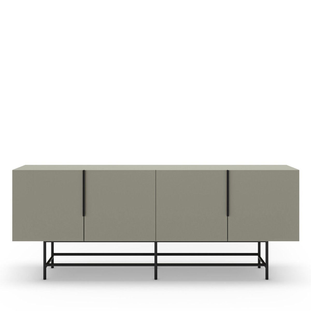 Buffet 4 portes en bois et métal L200cm- VINTARA vert amande, DRAWER
