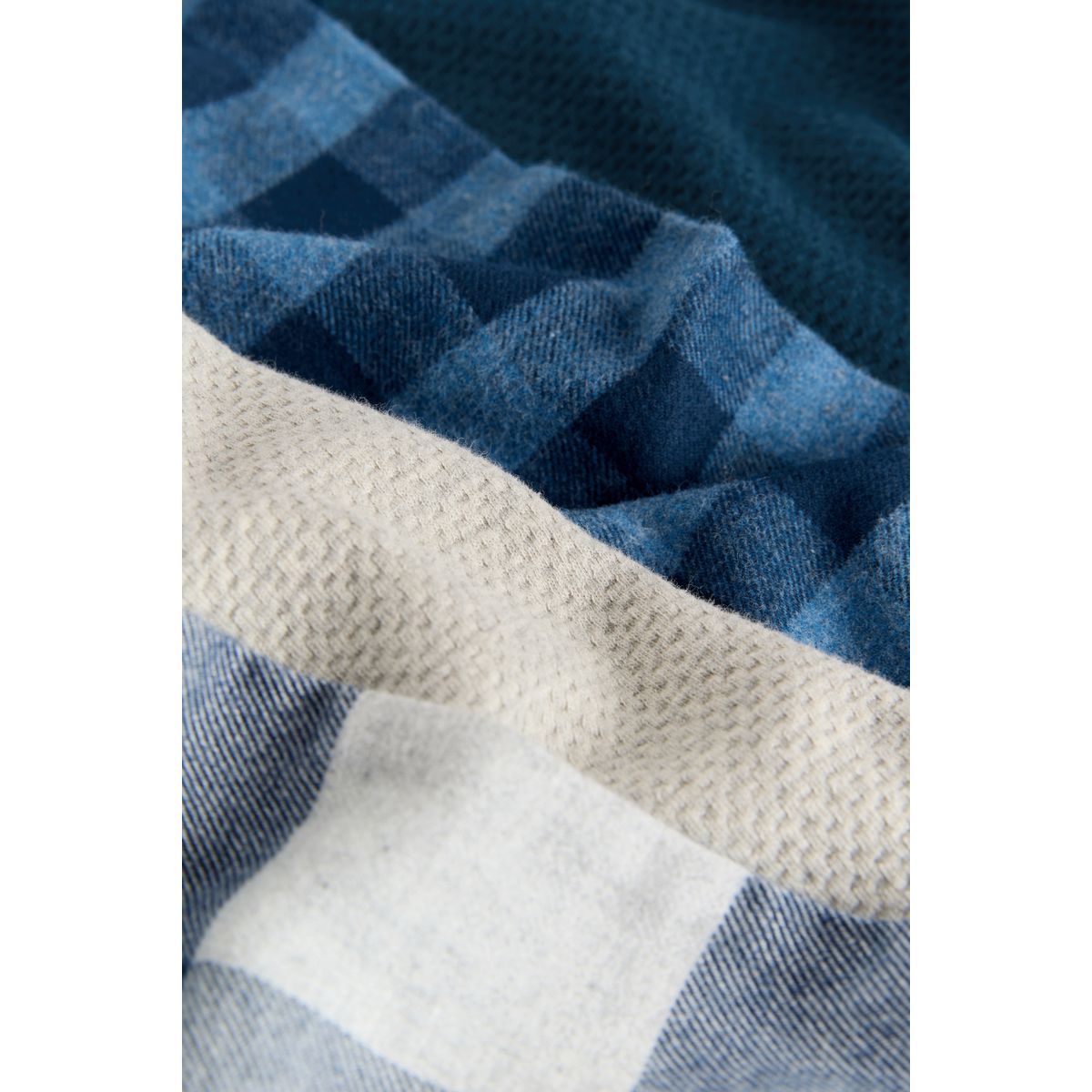 Pyjamas manches longues à carreaux, lot de 2 bleu/gris, NEXT