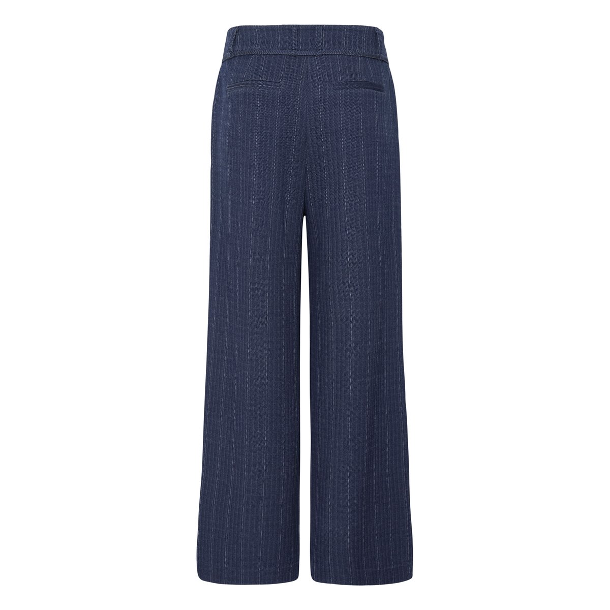 Pantalon décontracté bleu dark blue jacquard stripe, ICHI