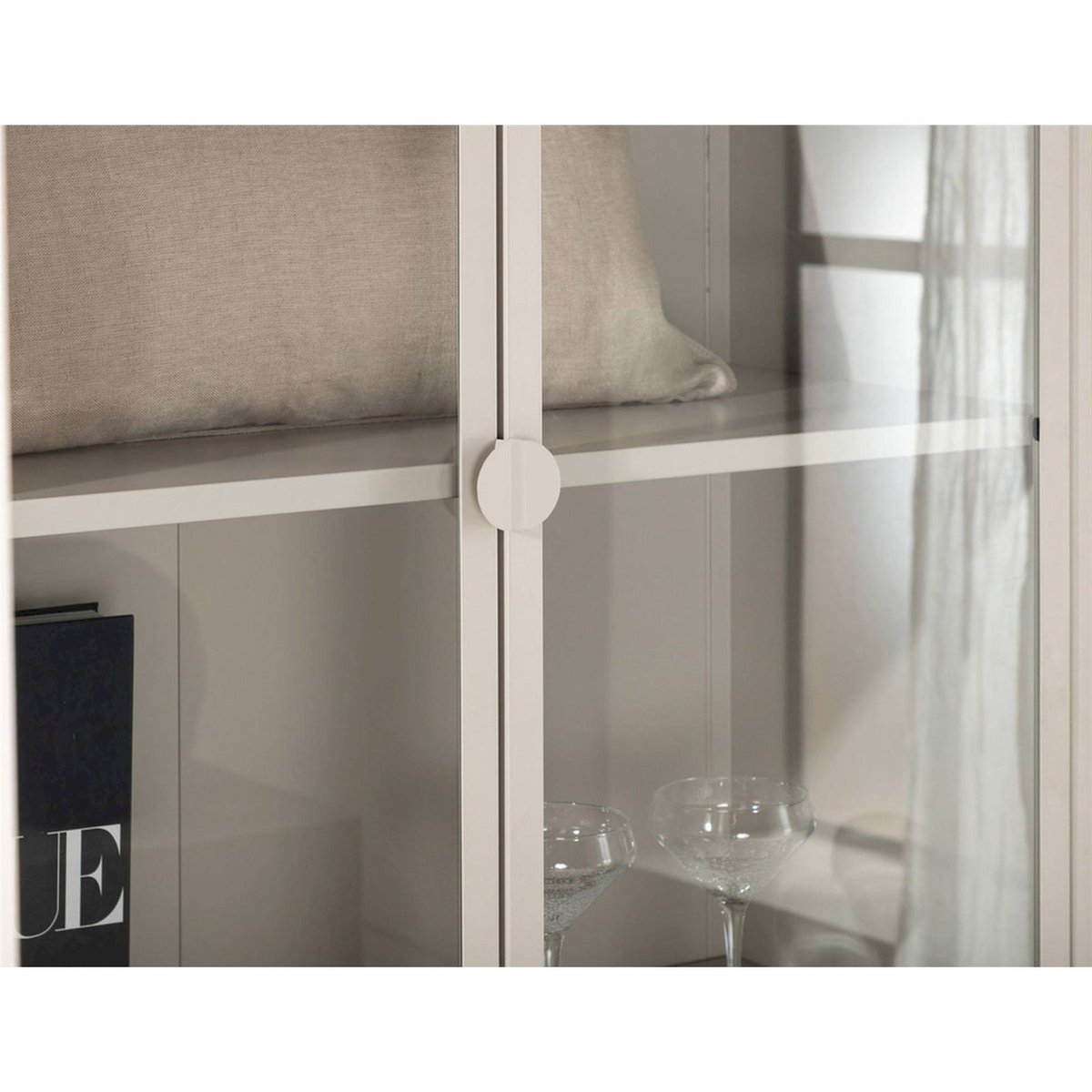 Vitrine en métal collection PIRING beige, RECOLLECTION
