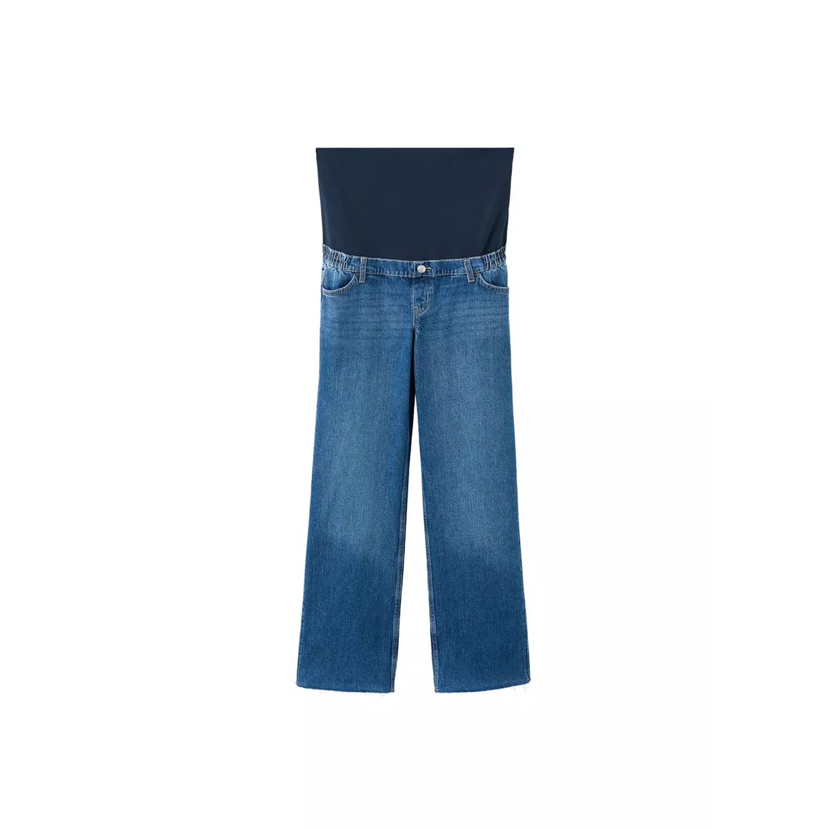 Jean large de grossesse bleu moyen, MANGO