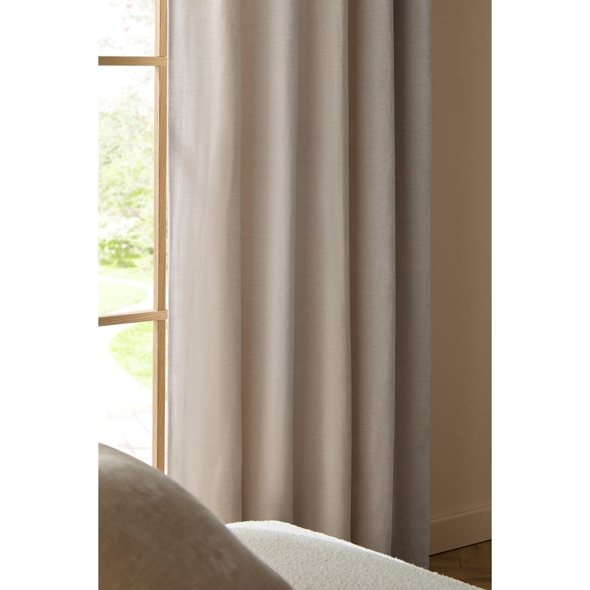 Rideaux à œillets en maille chenille fine naturel, NEXT