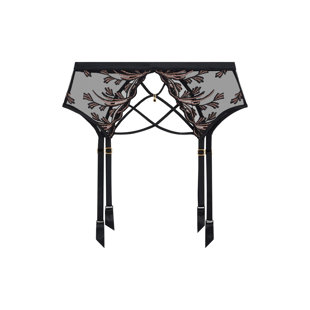 Porte-jarretelles Cosmic Romance noir, AUBADE
