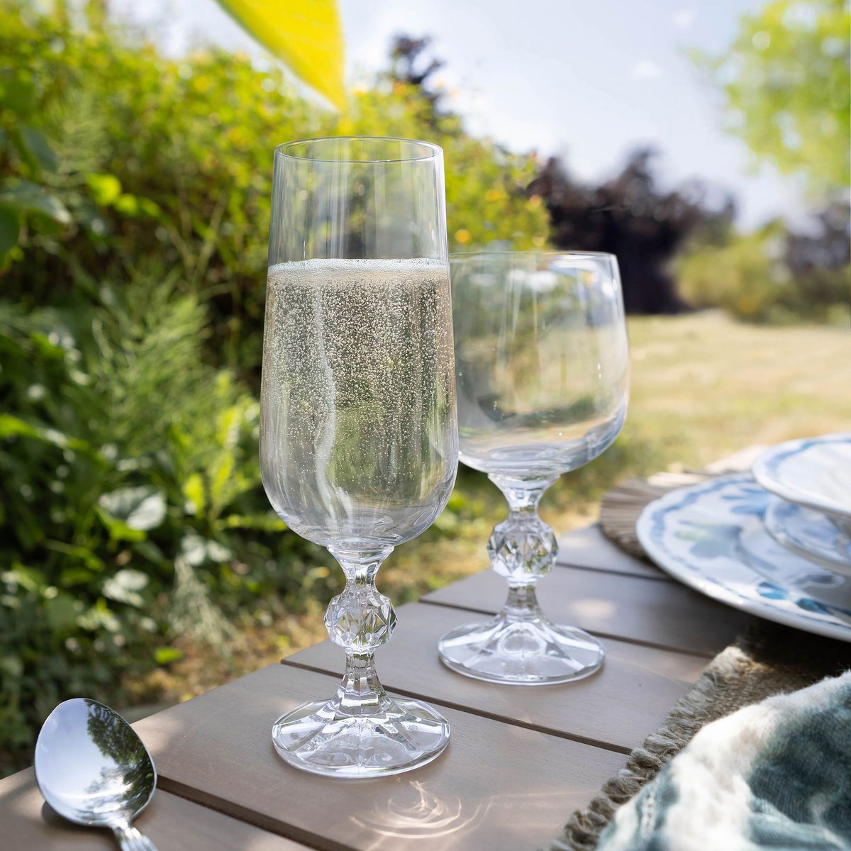 Lot de 3 verres à pied en cristallin 19cm, MATIGNON transparent, NOVASTYL