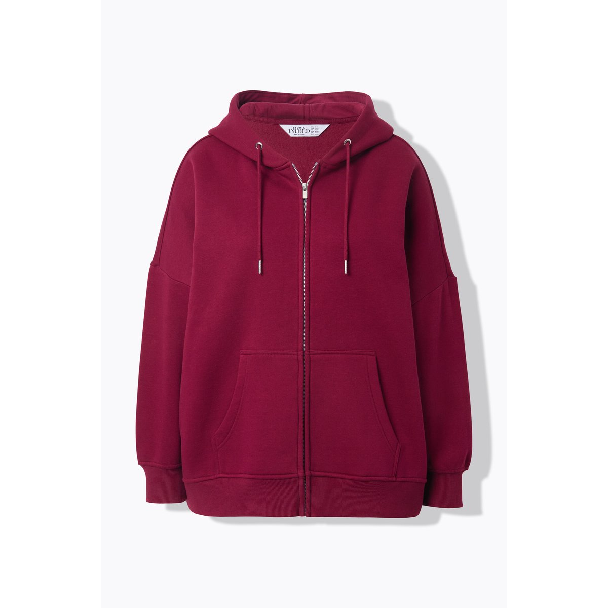 Veste à capuche oversize rouge vin, STUDIO UNTOLD