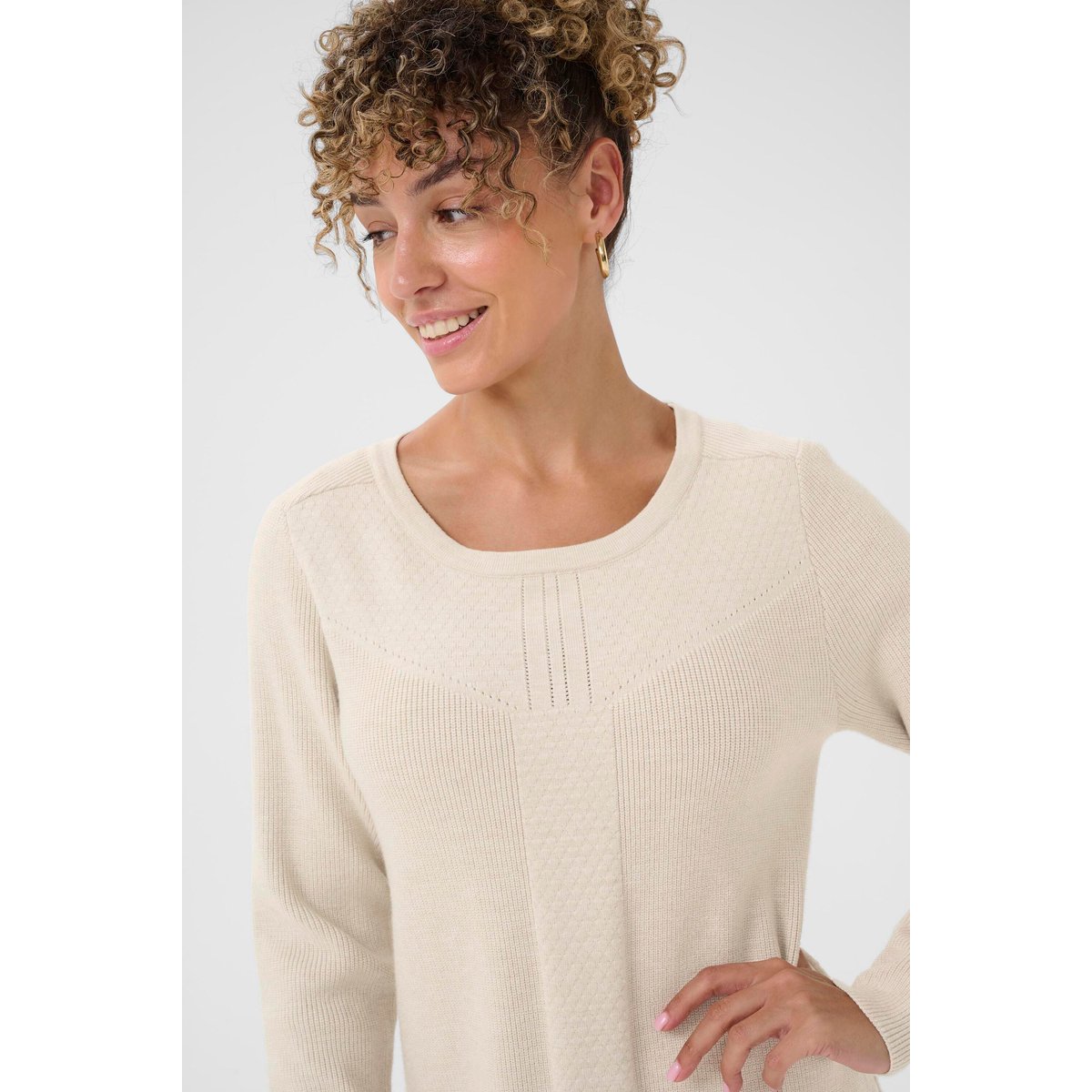 Robe beige oatmelange, CREAM