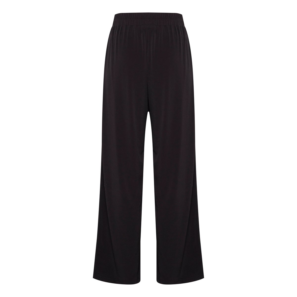 Pantalon coupe large, taille élastique noir, ICHI