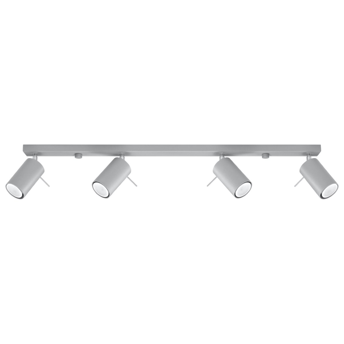 Plafonnier Acier Gris GU10 4 Ring Line gris, EDEN