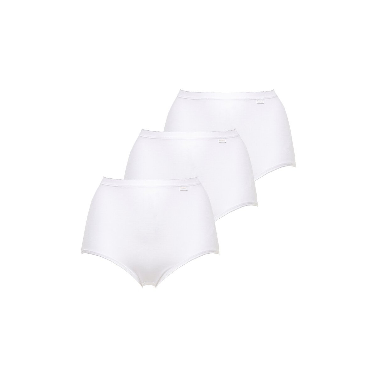 Pack of 3 Simplement Full Knickers in Organic Cotton white + white + white, SANS COMPLEXE