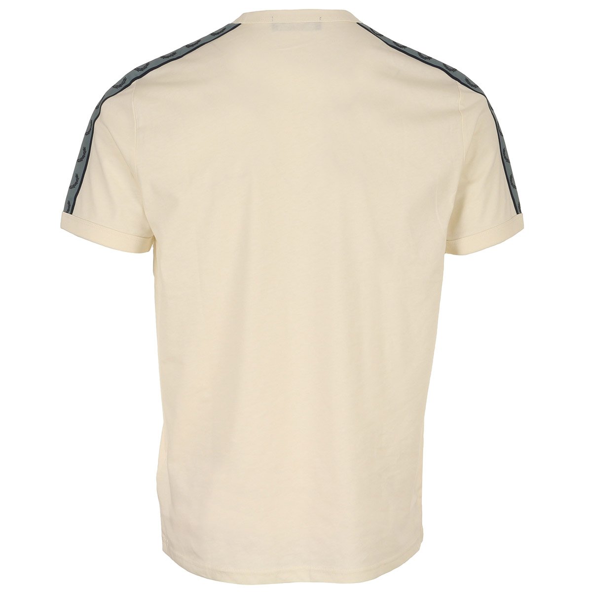 T-shirt CONTRAST TAPE RINGER ecru navy, FRED PERRY