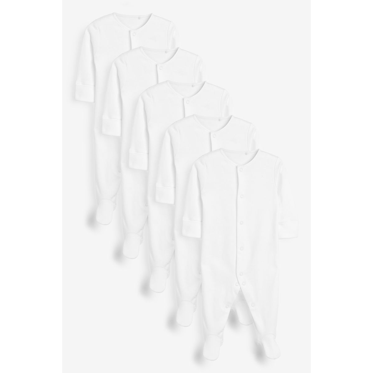 Grenouillères indispensables, lot de 5 blanc, NEXT