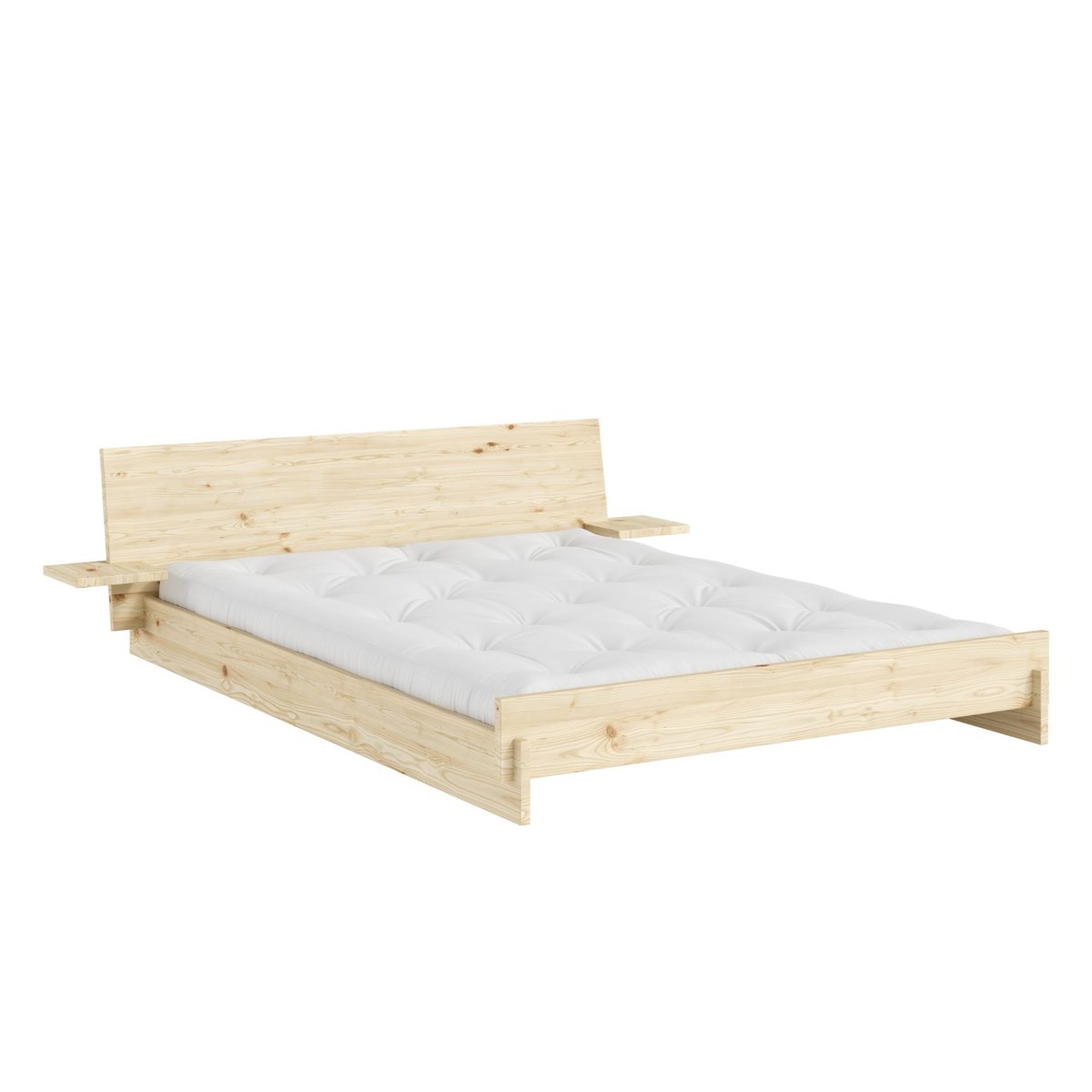 Lit bois massif naturel avec tête de lit  - Latch Bed naturel, KARUP DESIGN