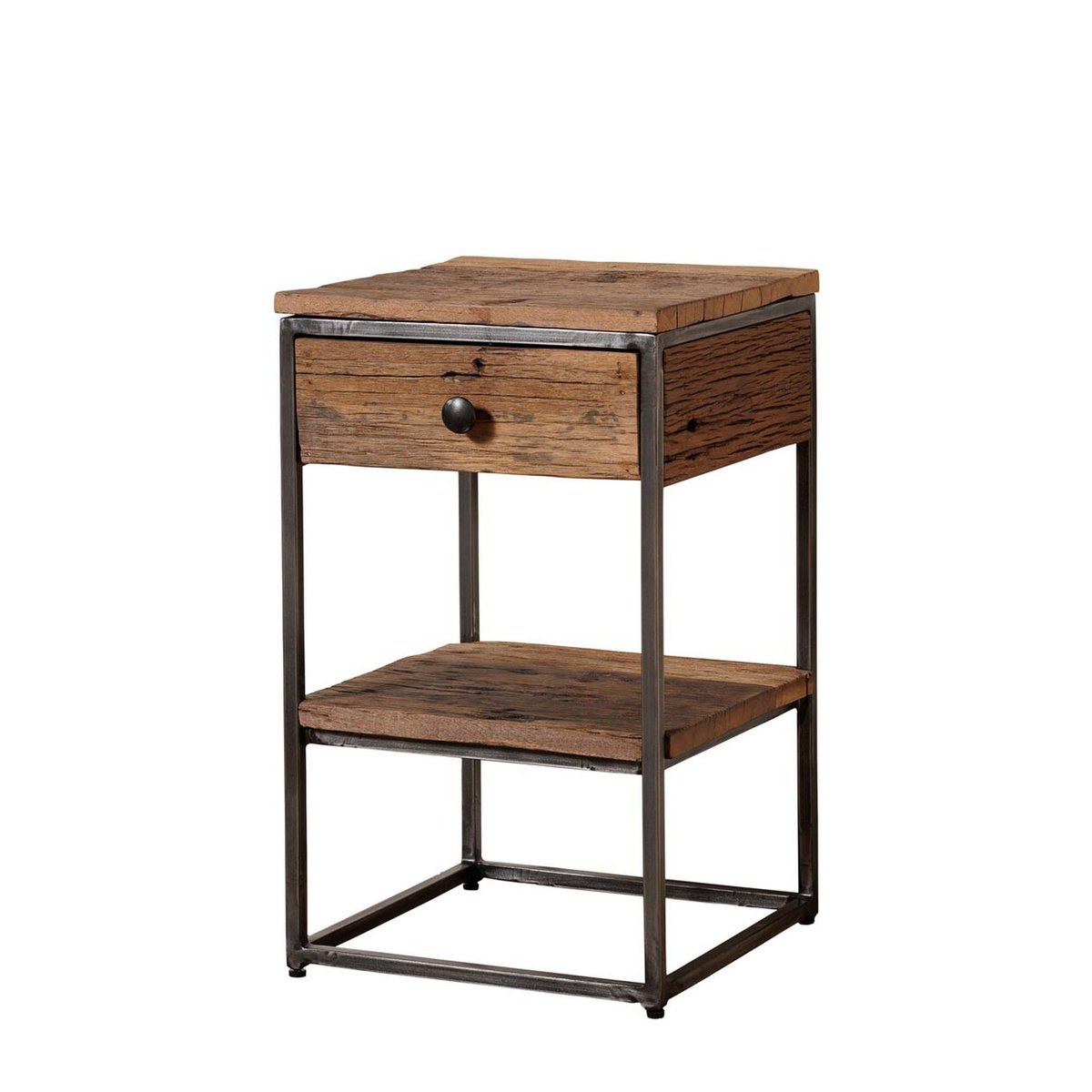Table de chevet en bois GALION bois fonce, CHEHOMA