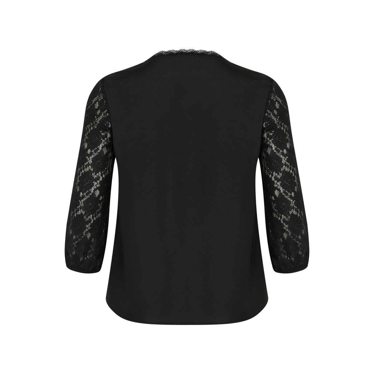 Blouse with long sleeve noir black, KAFFE CURVE