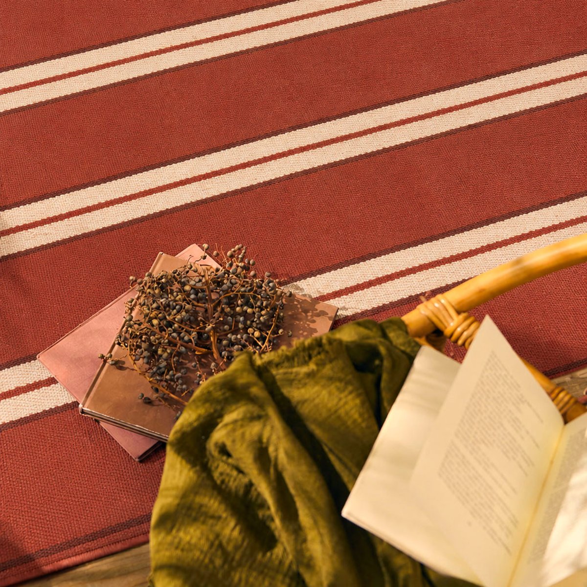 Tapis extérieur à rayures marron LIDO marron, NAZAR RUGS