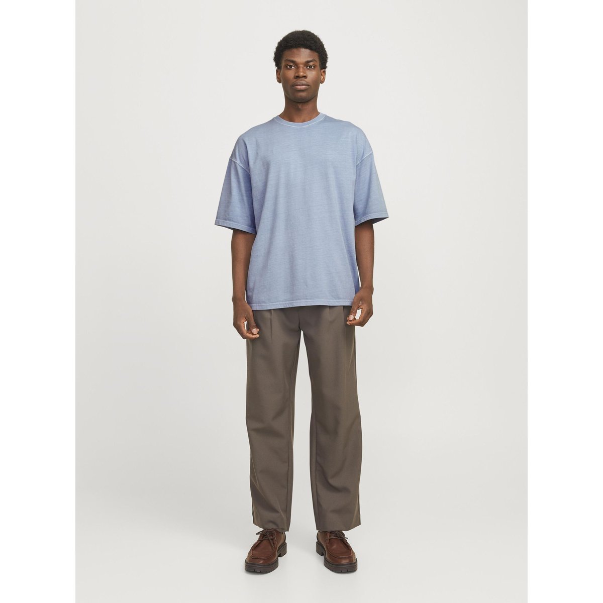 T-Shirt chambray blue, JACK & JONES