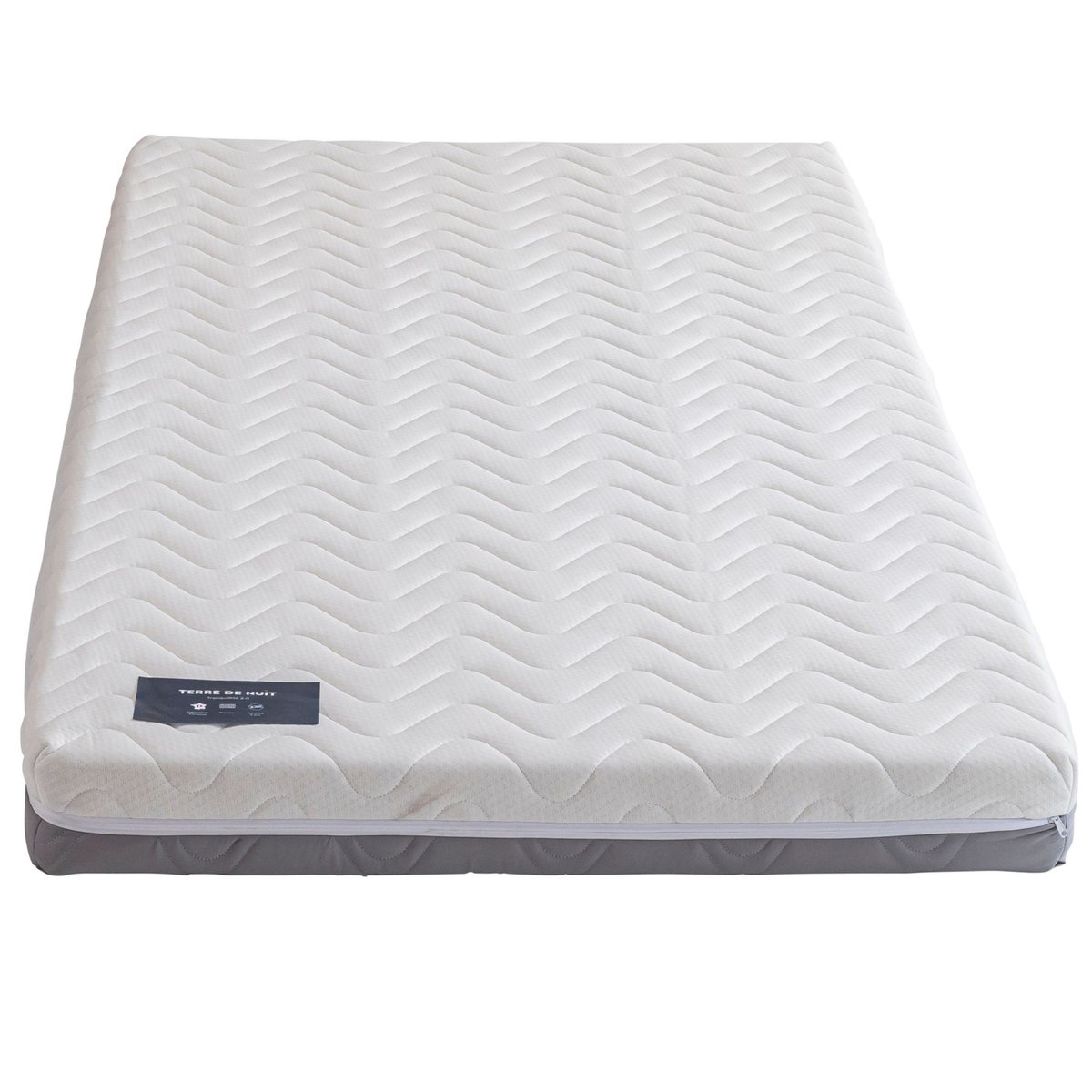 Matelas mousse 12 cm Tranquillité 2.0 couleur unique, TERRE DE NUIT