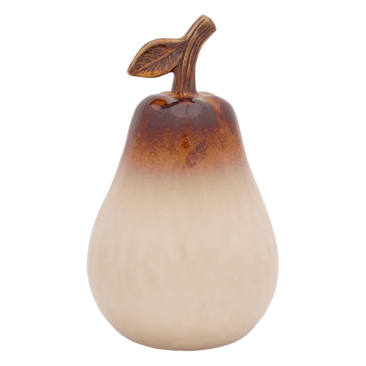 Poire décorative en céramique LESLY beige, ATMOSPHERA