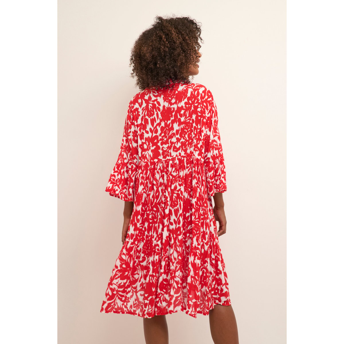 Robe rouge flower print, KAFFE