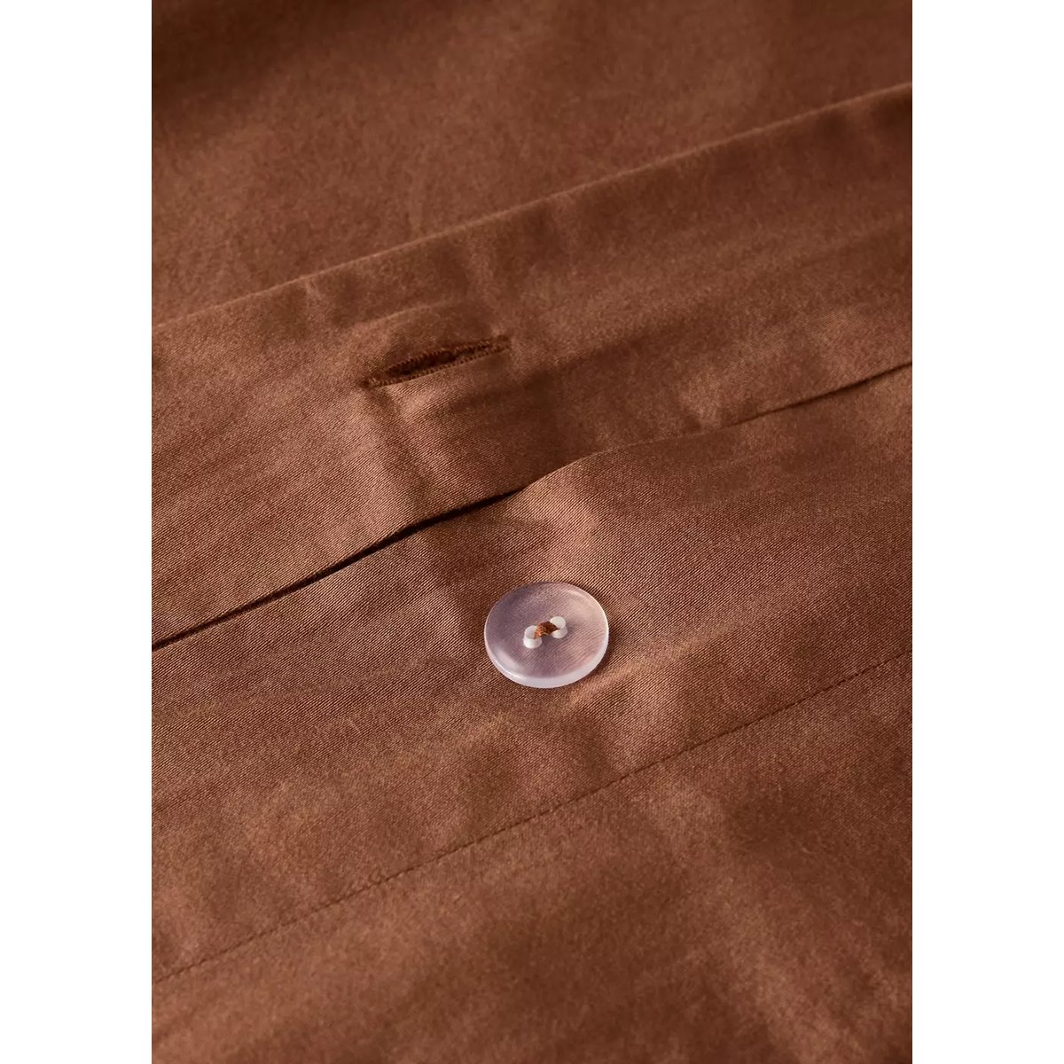 Housse de couette 100 % coton satin Lit 150/160 cm caramel, MANGO HOME