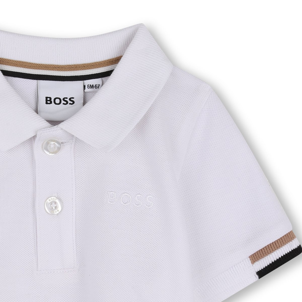 Polo manches courtes blanc, BOSS KIDSWEAR