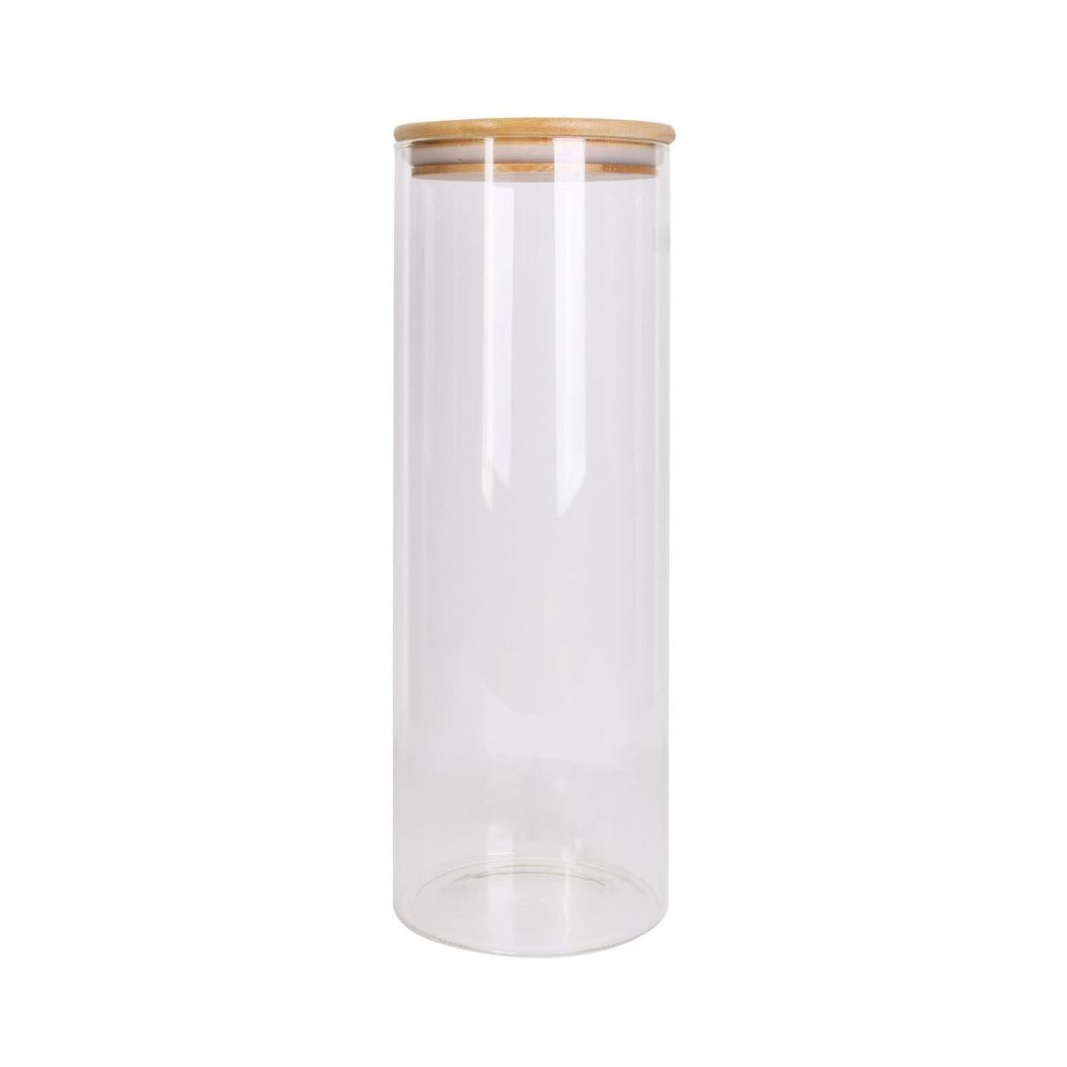 Bocal en verre et bambou 2l incolore, COOK CONCEPT