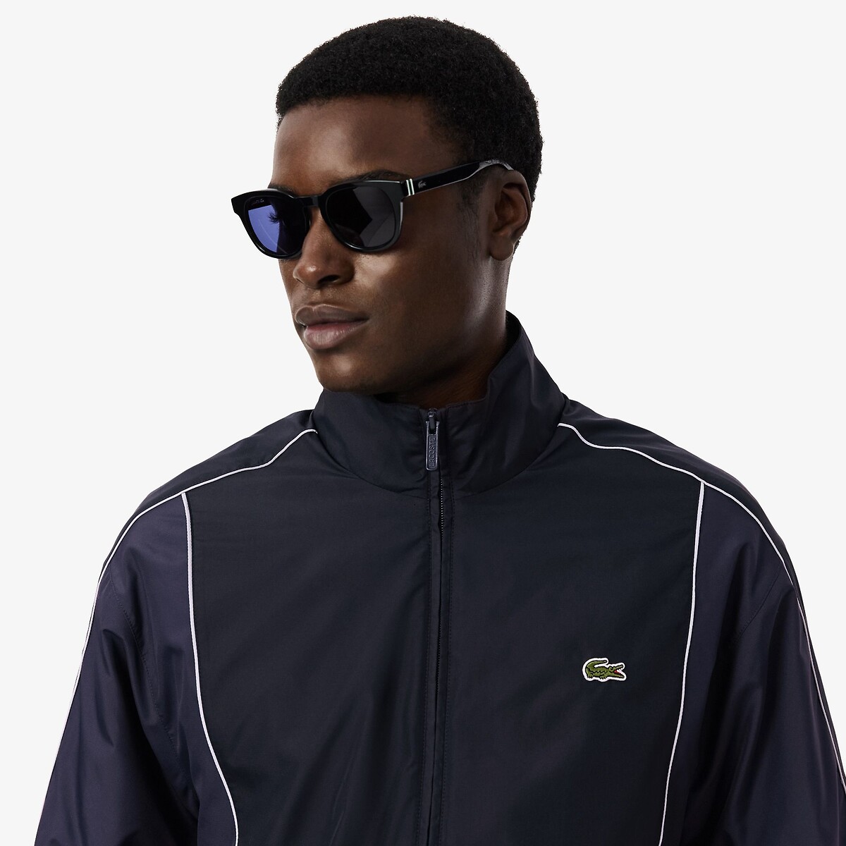 Veste de survêtement color-block déperlante noir-4ci, LACOSTE