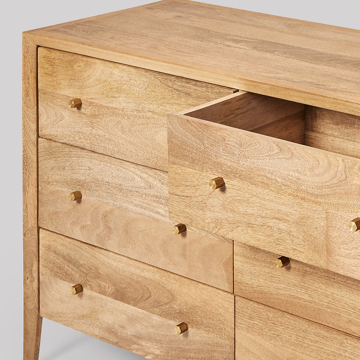 Valente Mango Wood 6 Drawer Chest Of Drawers light wood, SWOON