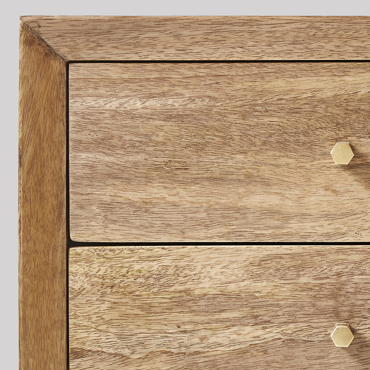 Valente Mango Wood 2 Drawer Bedside Table light wood, SWOON