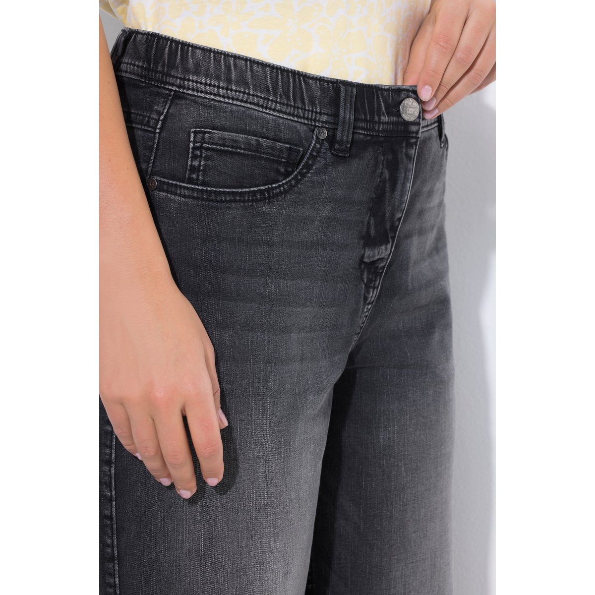 Jean Mary jambe large, coupe 5 poches noir, ULLA POPKEN