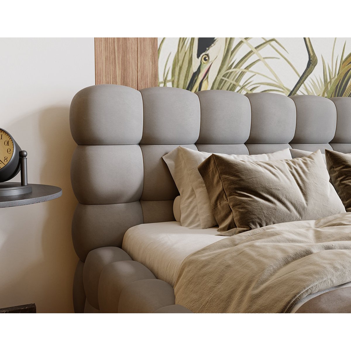 Lit coffre - DARLING gris, BEST MOBILIER