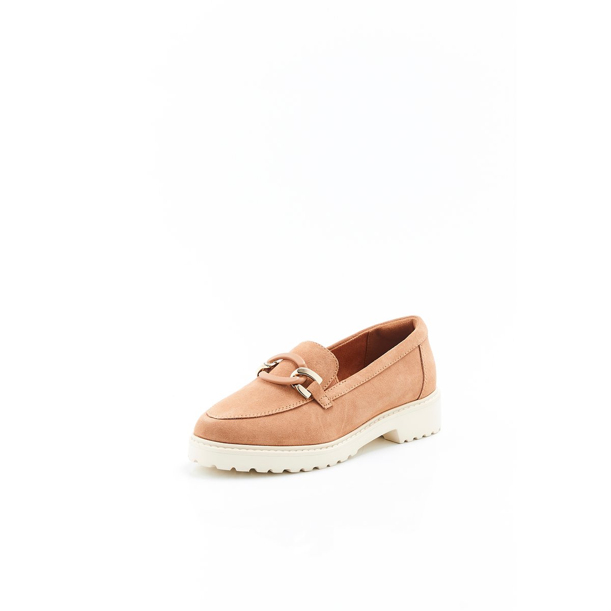 Mocassins crantés avec chaînette Amortyl marron camel, DAMART