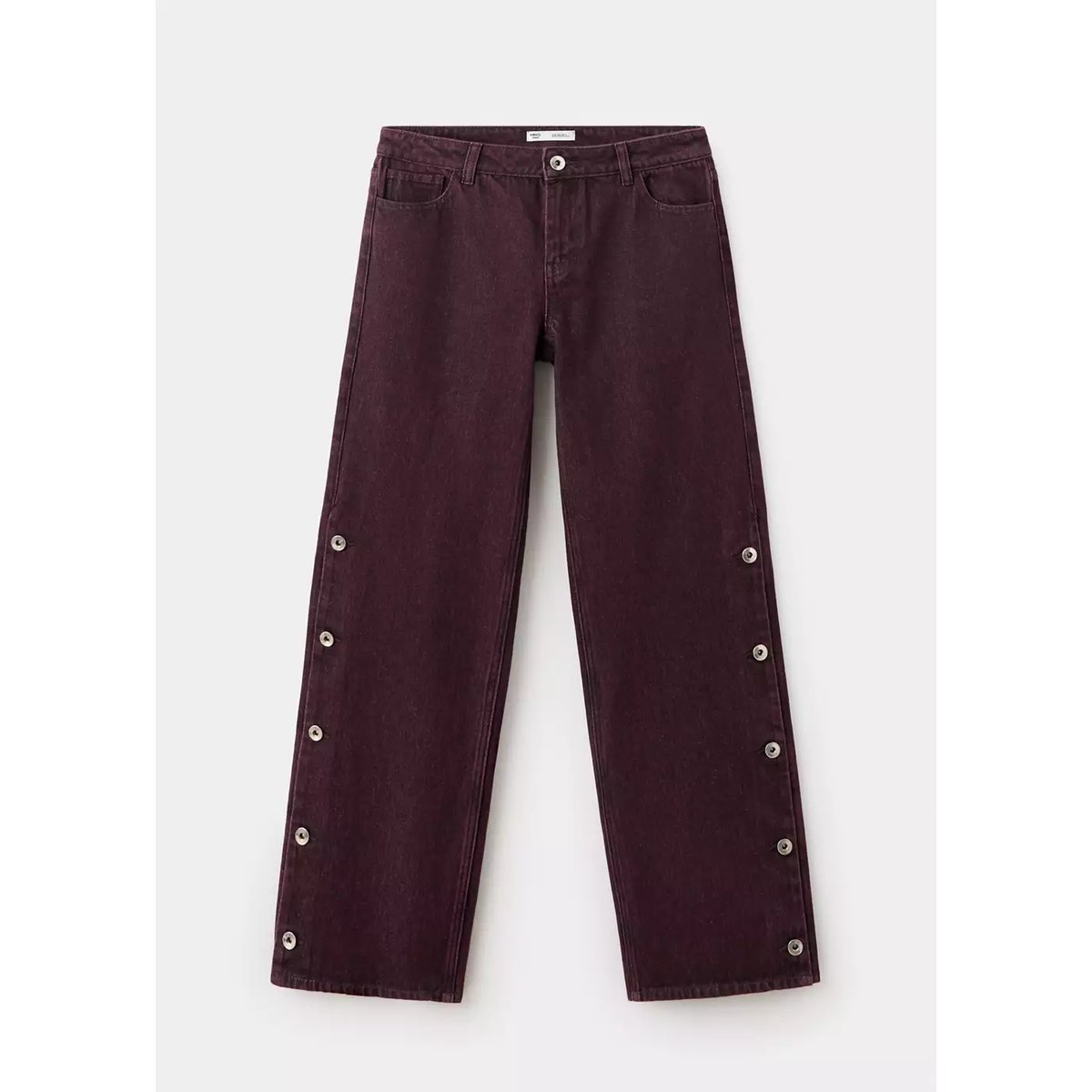 Jean droit boutons bordeaux, MANGO TEEN
