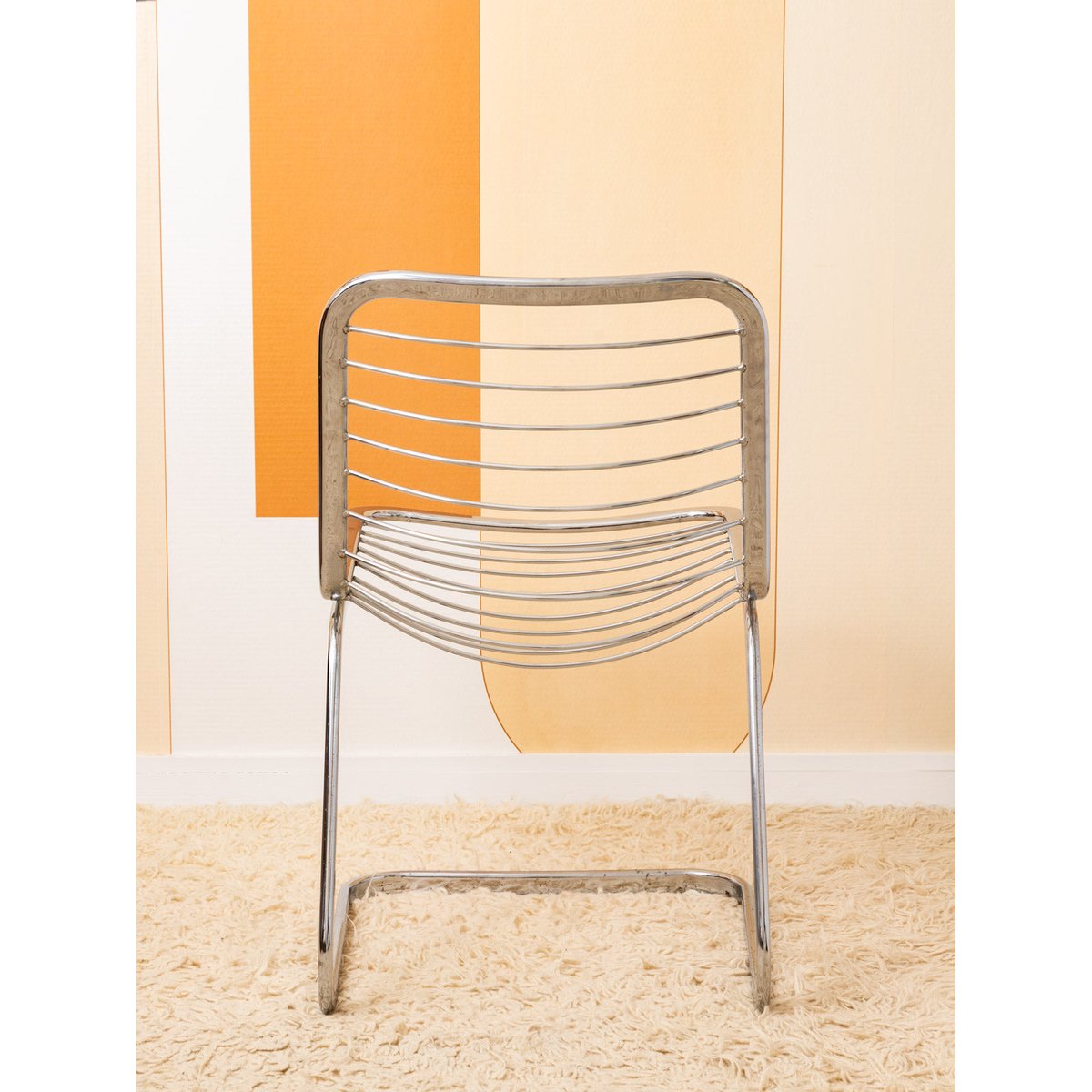 Lot de deux chaises design Alma N°1993 - Bon état argenté, DEBONGOUT
