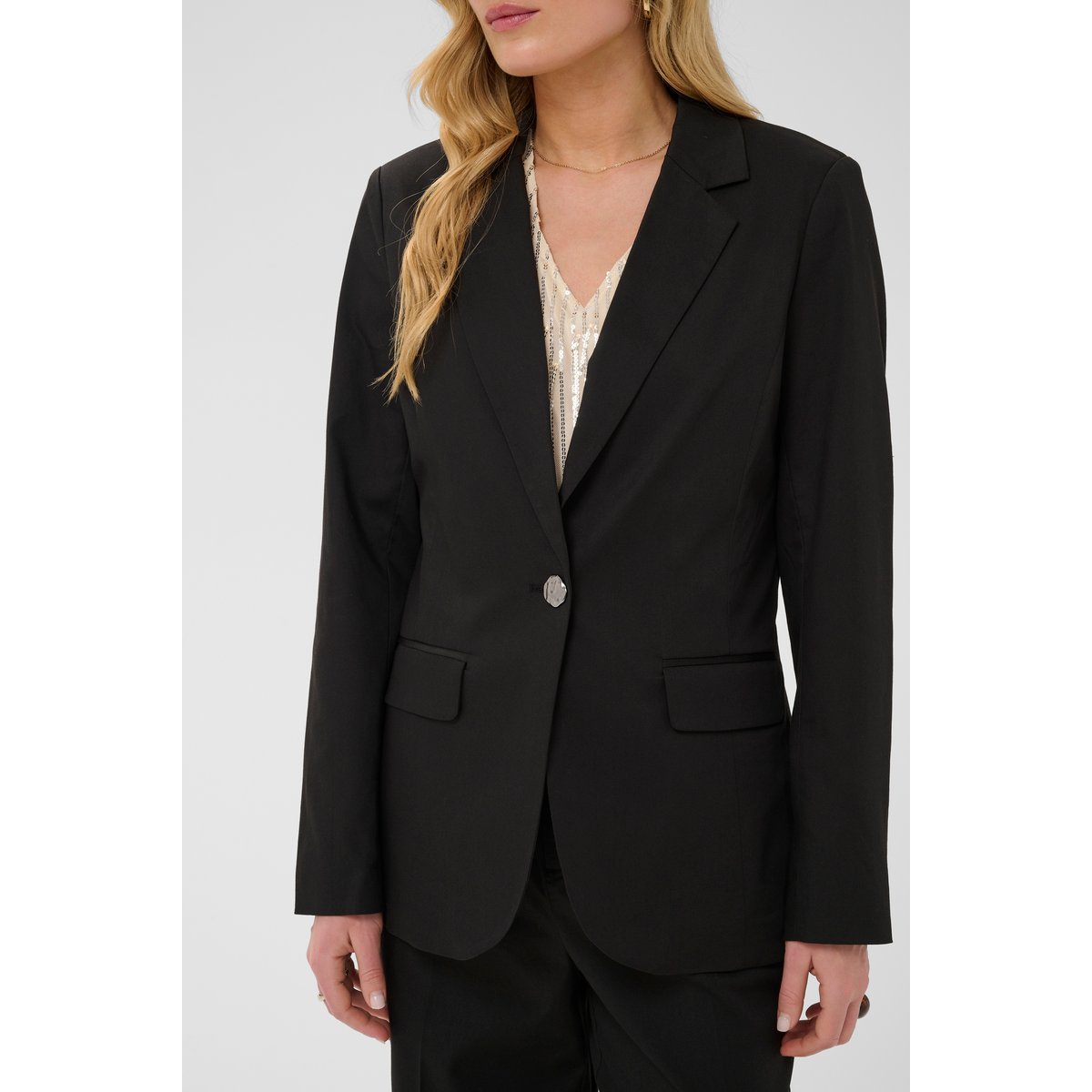 Blazer noir pitch black, CREAM