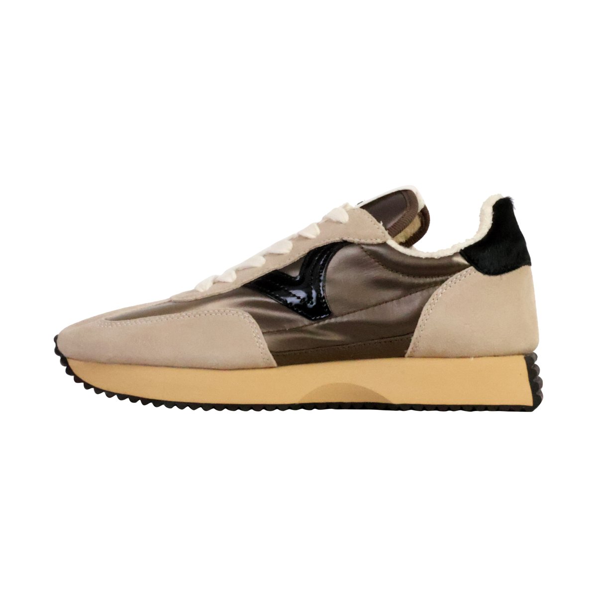 Basket Basse Cuir beige, VICTORIA