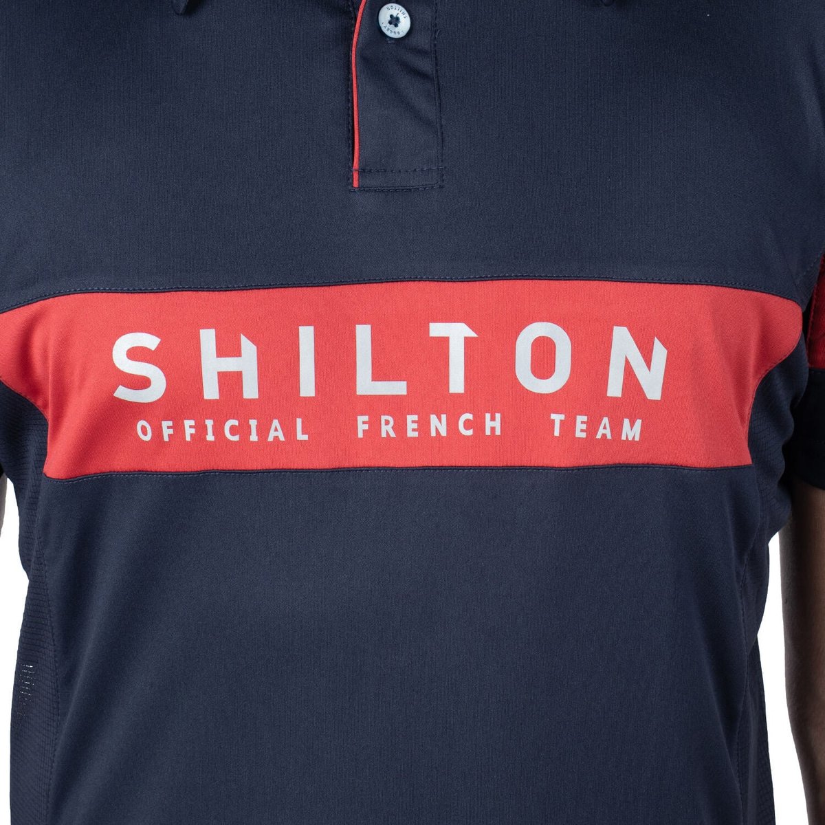 Polo sport bicolore navy x rouge, SHILTON