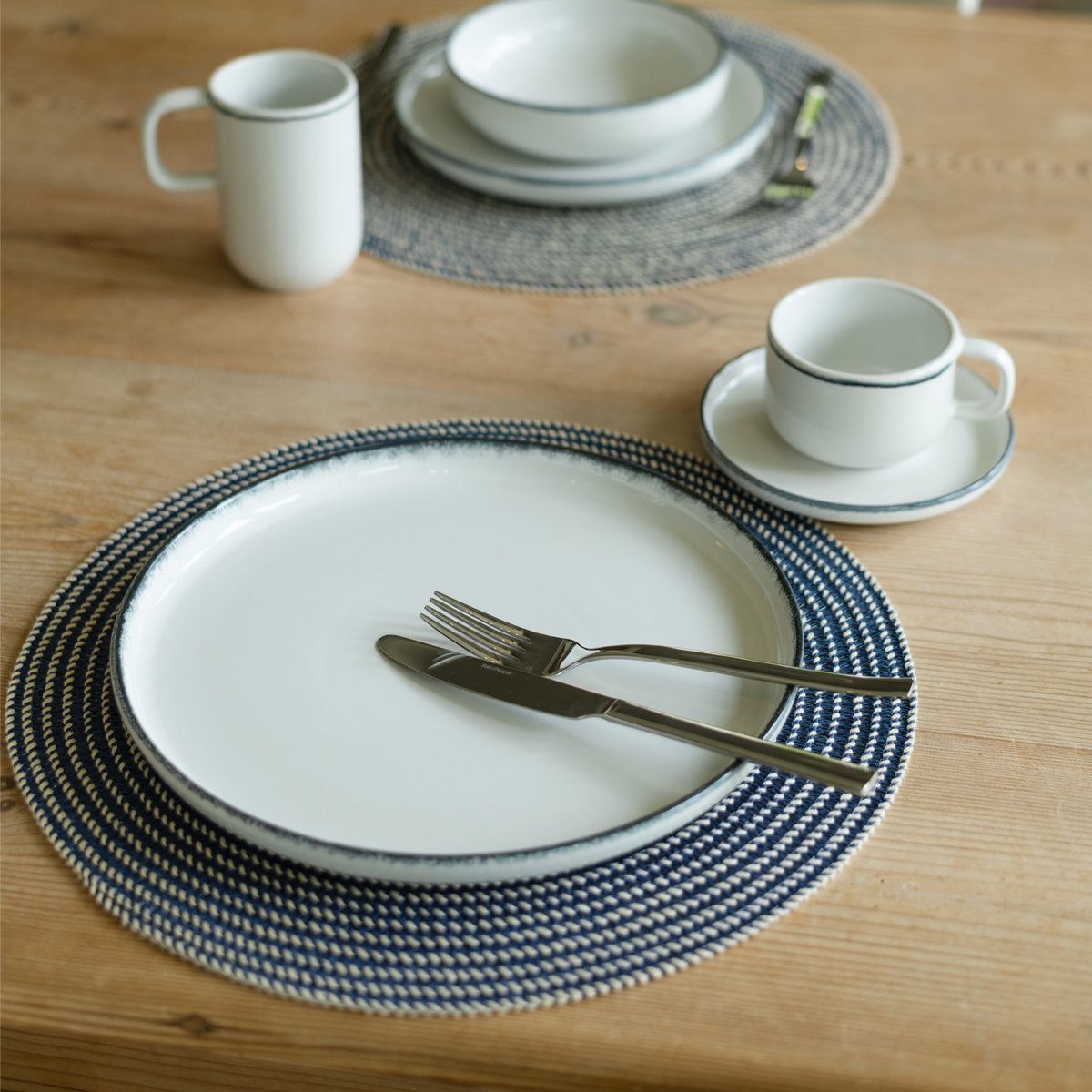 Lot de 4 set de tables TABLETOP bleu, SALT & PEPPER