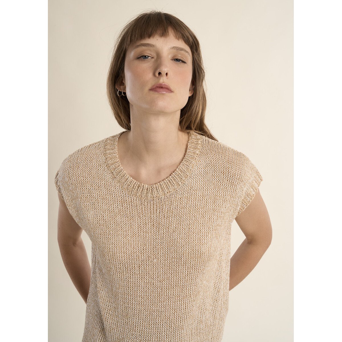 Short Sleeve Jumper gold-coloured, MOLLY BRACKEN