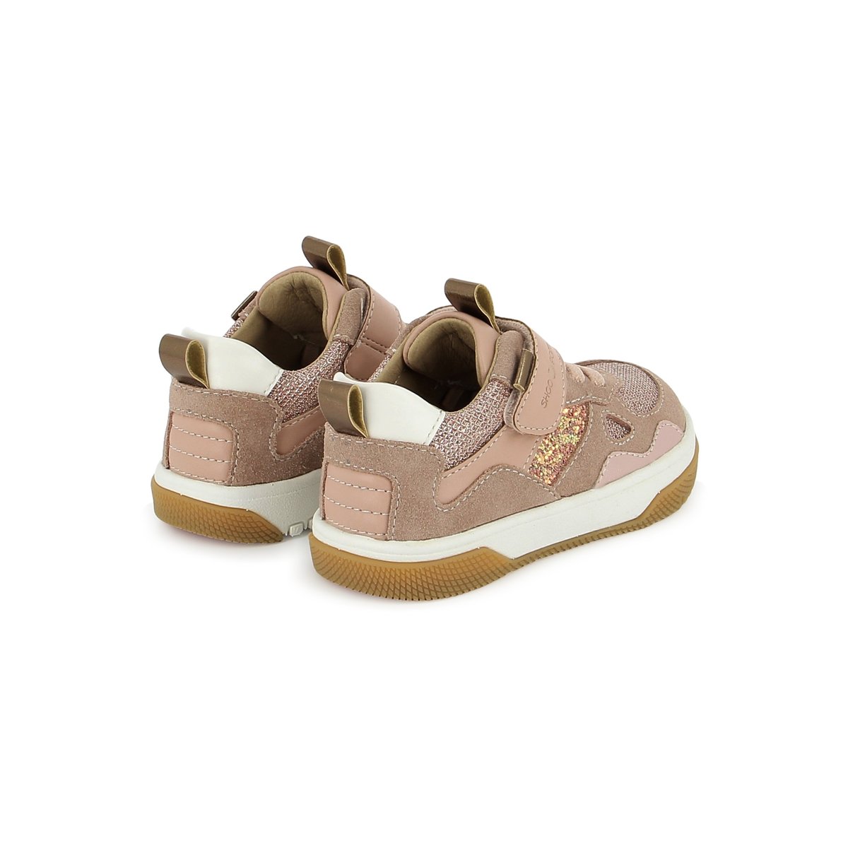 Chaussure Barefoot à Scratch et Lacet BARESKET JOG rose, SHOO POM