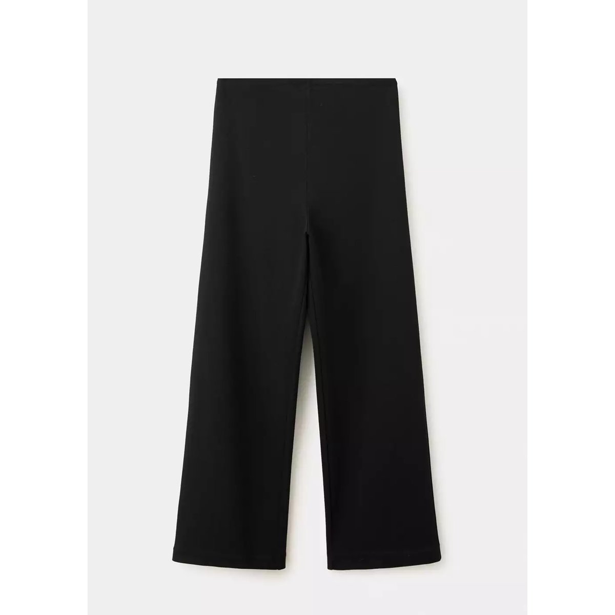 Pantalon droit maille fine noir, MANGO
