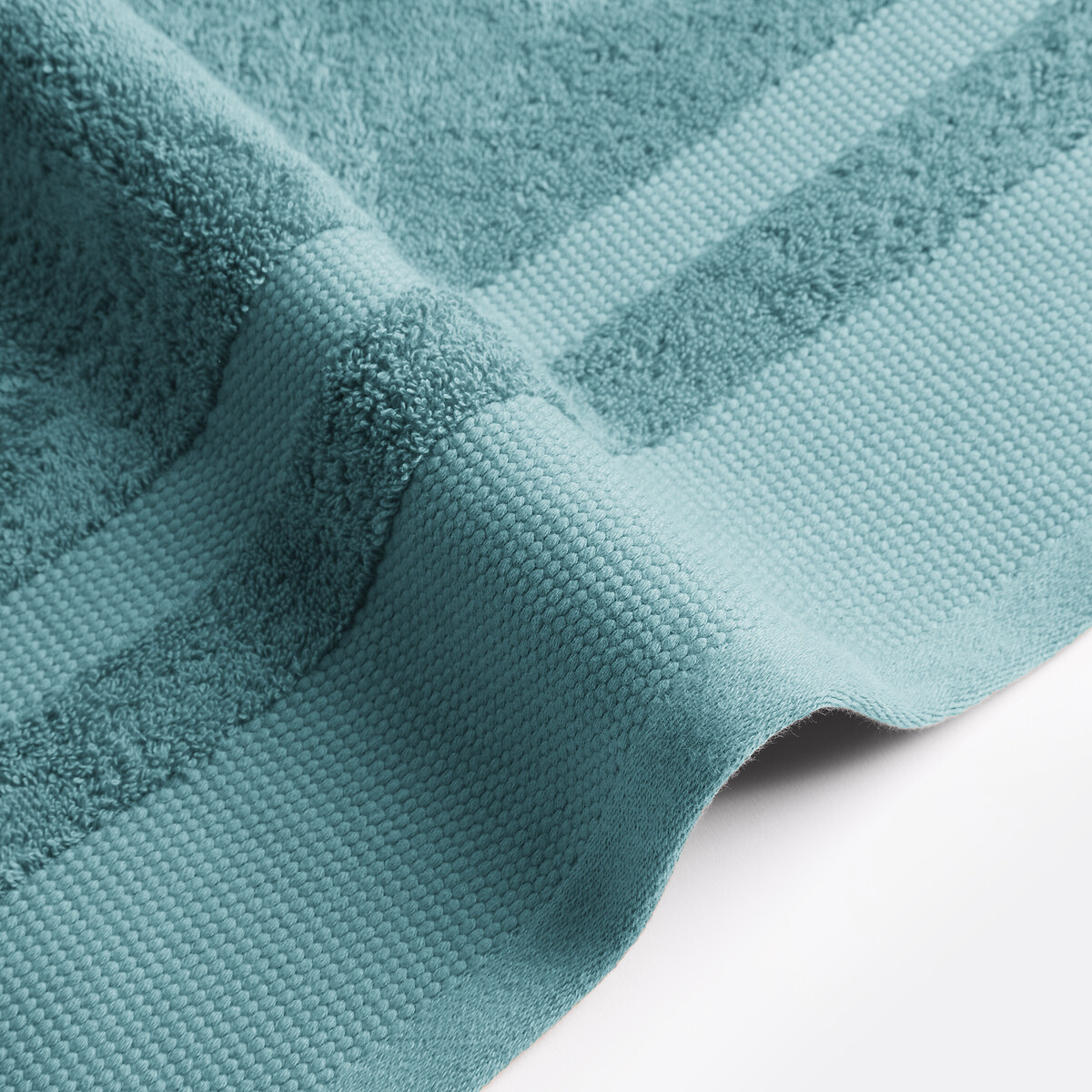 Drap de bain coton Égyptien 600g/m2, Kheops bleu paon, LA REDOUTE INTERIEURS