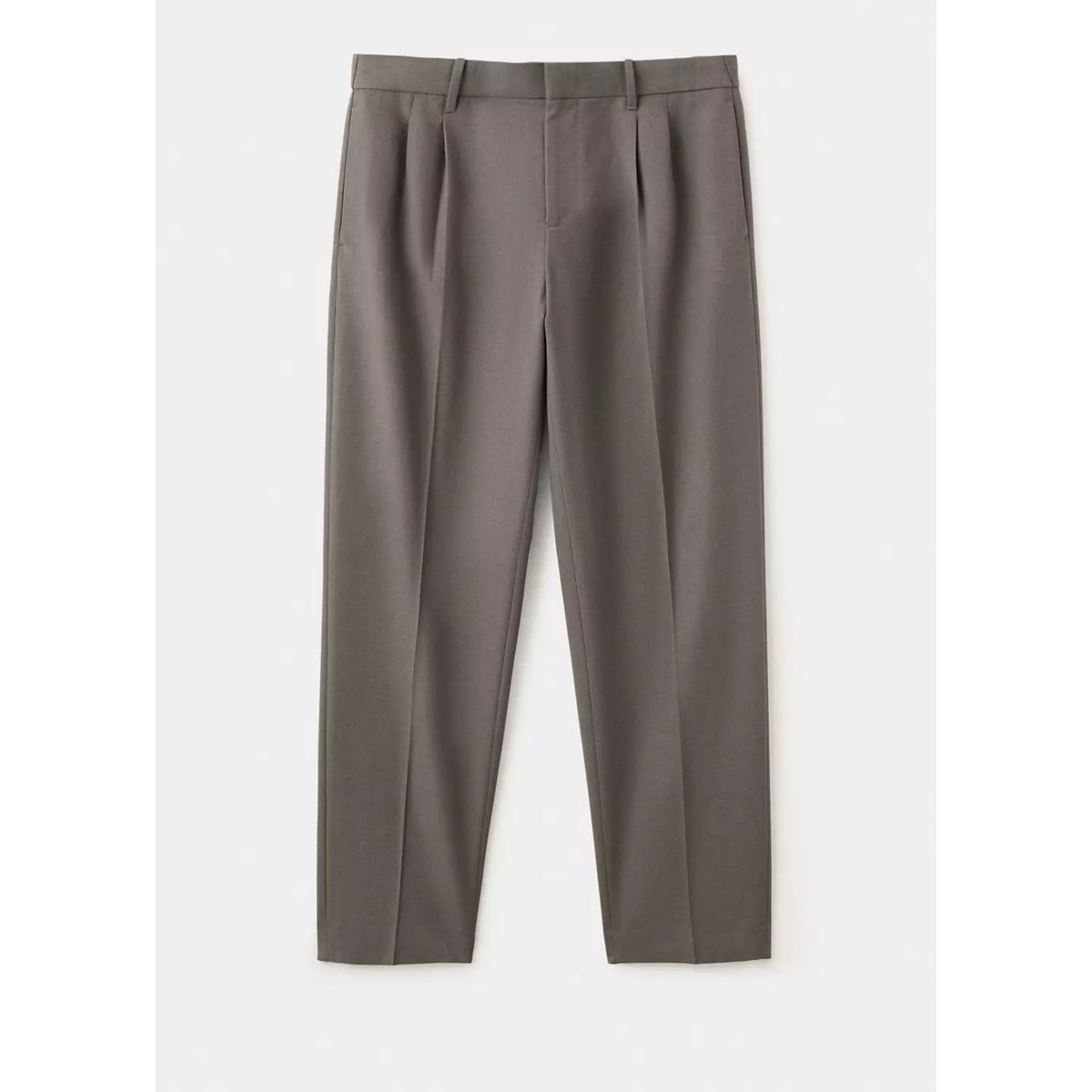 Pantalon relaxed-fit pinces marron moyen, MANGO MAN