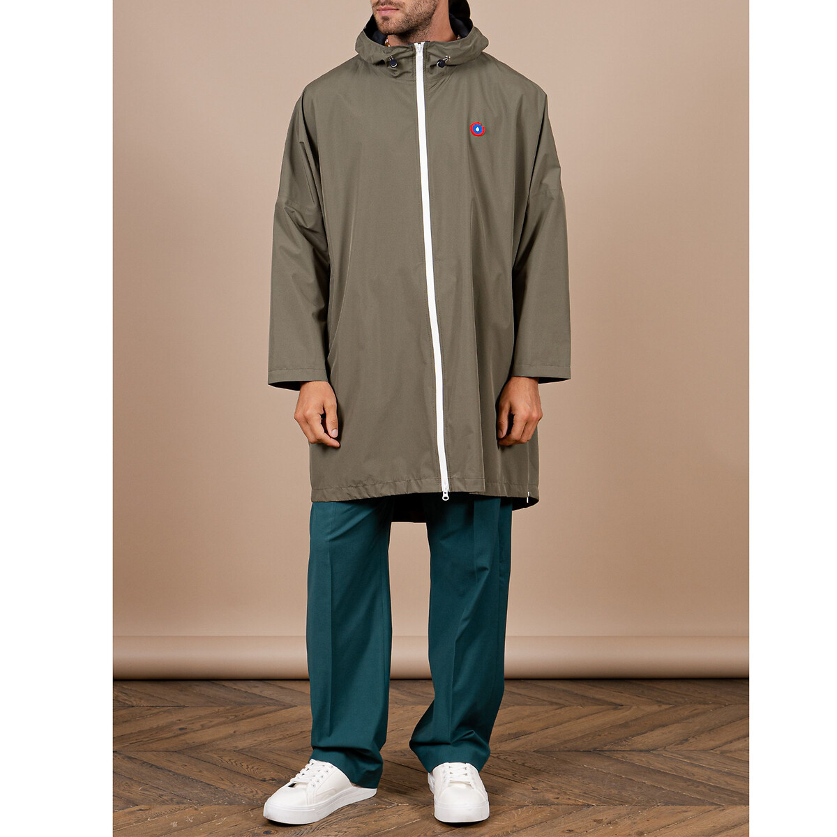Poncho mixte long zippé LIBERTÉ kaki, FLOTTE