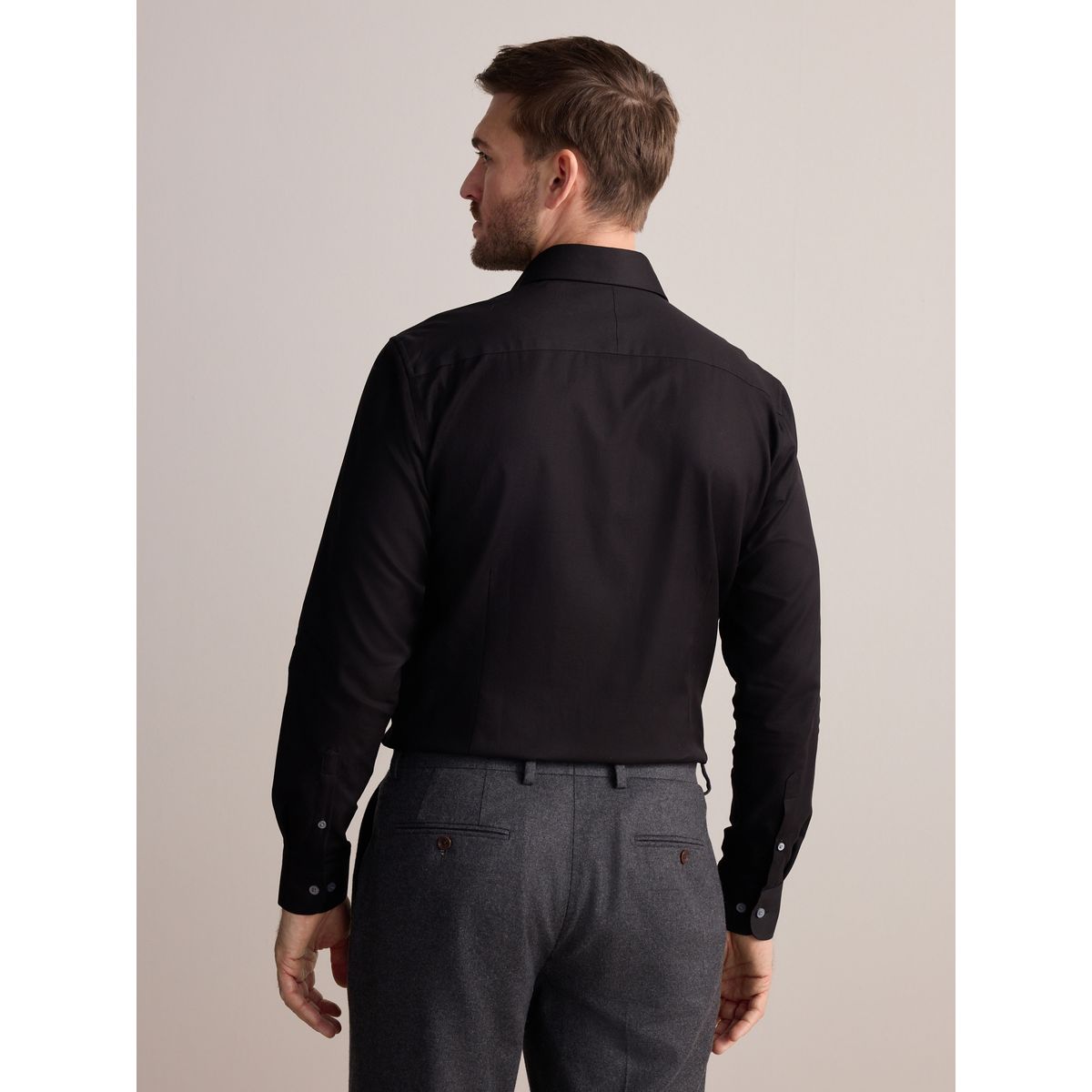 Chemise coton texturé signature noir, NEXT