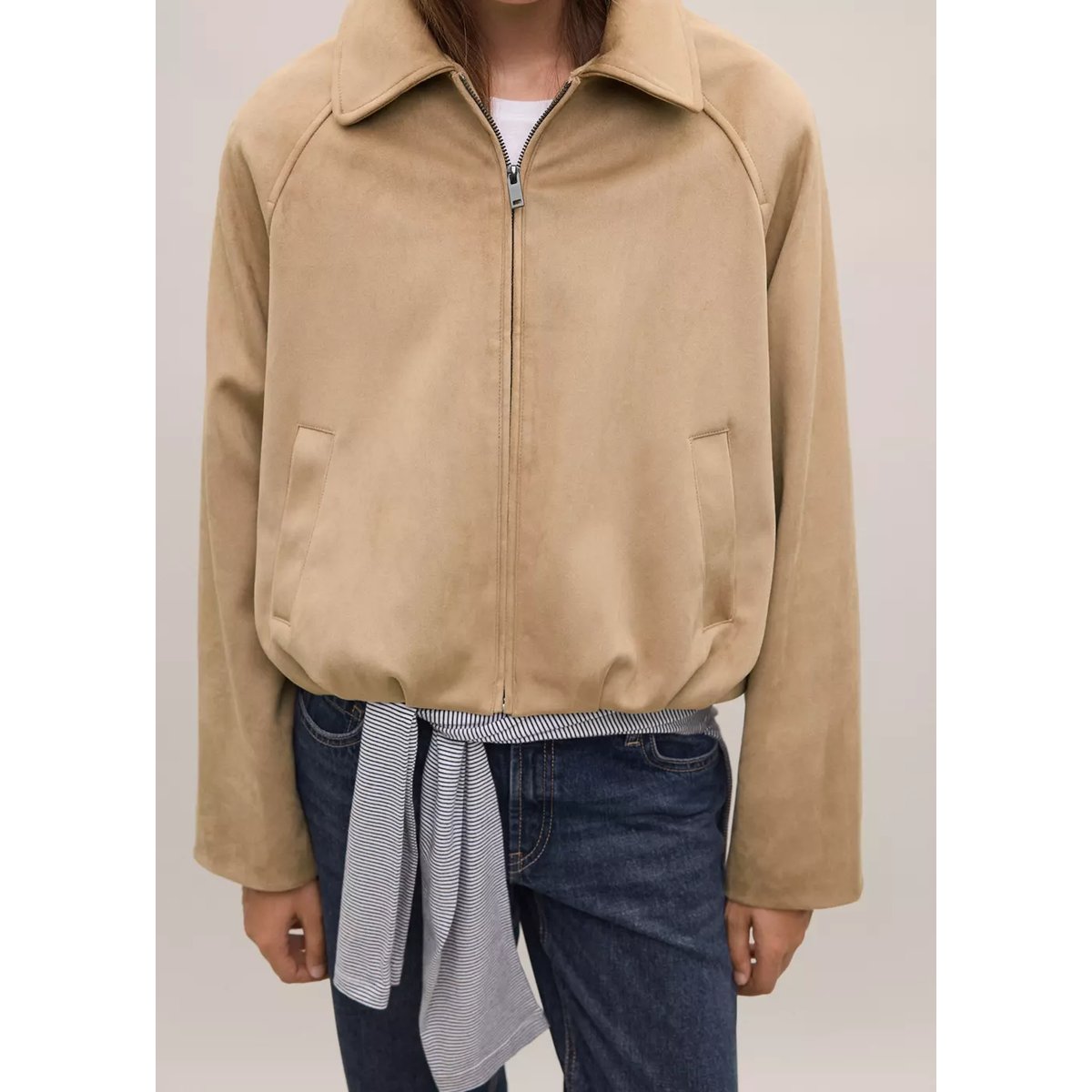 Veste ballon effet daim tabac, MANGO TEEN