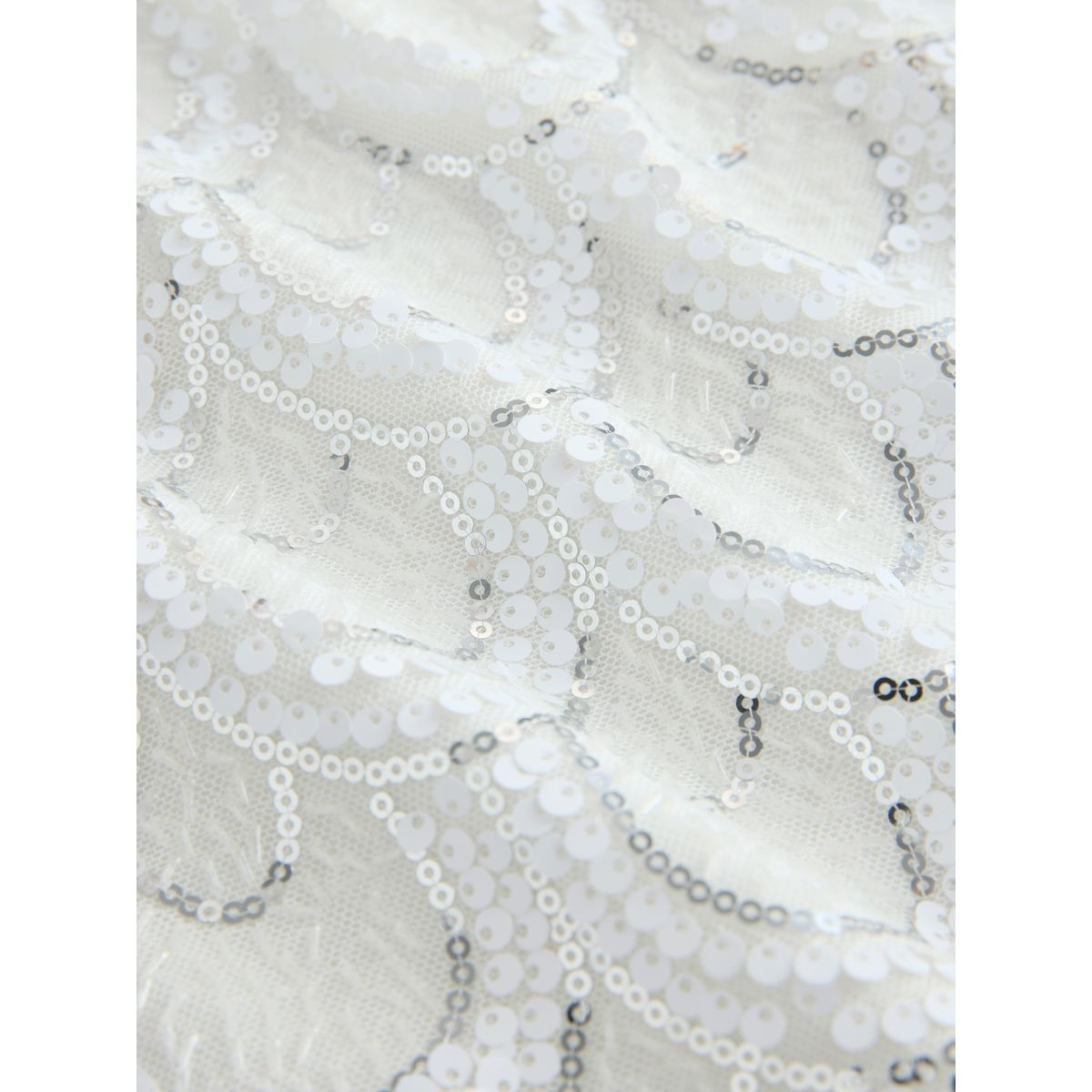Jupe courte de mariée à sequins blanc/argent, NEXT