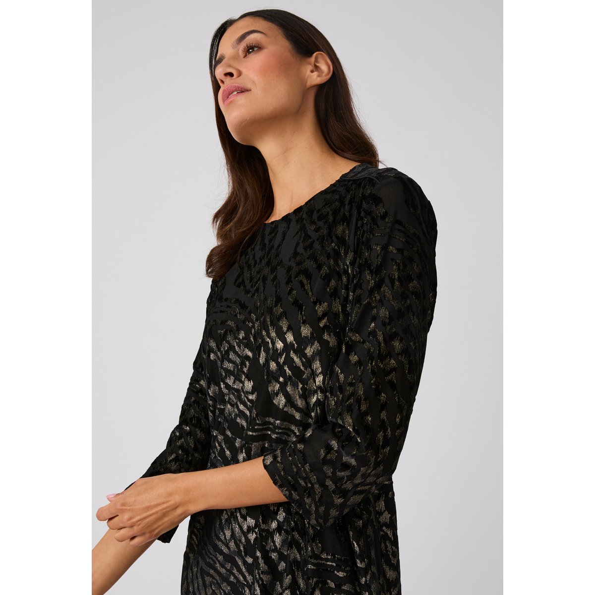 Robe velours dévoré noir, DAMART