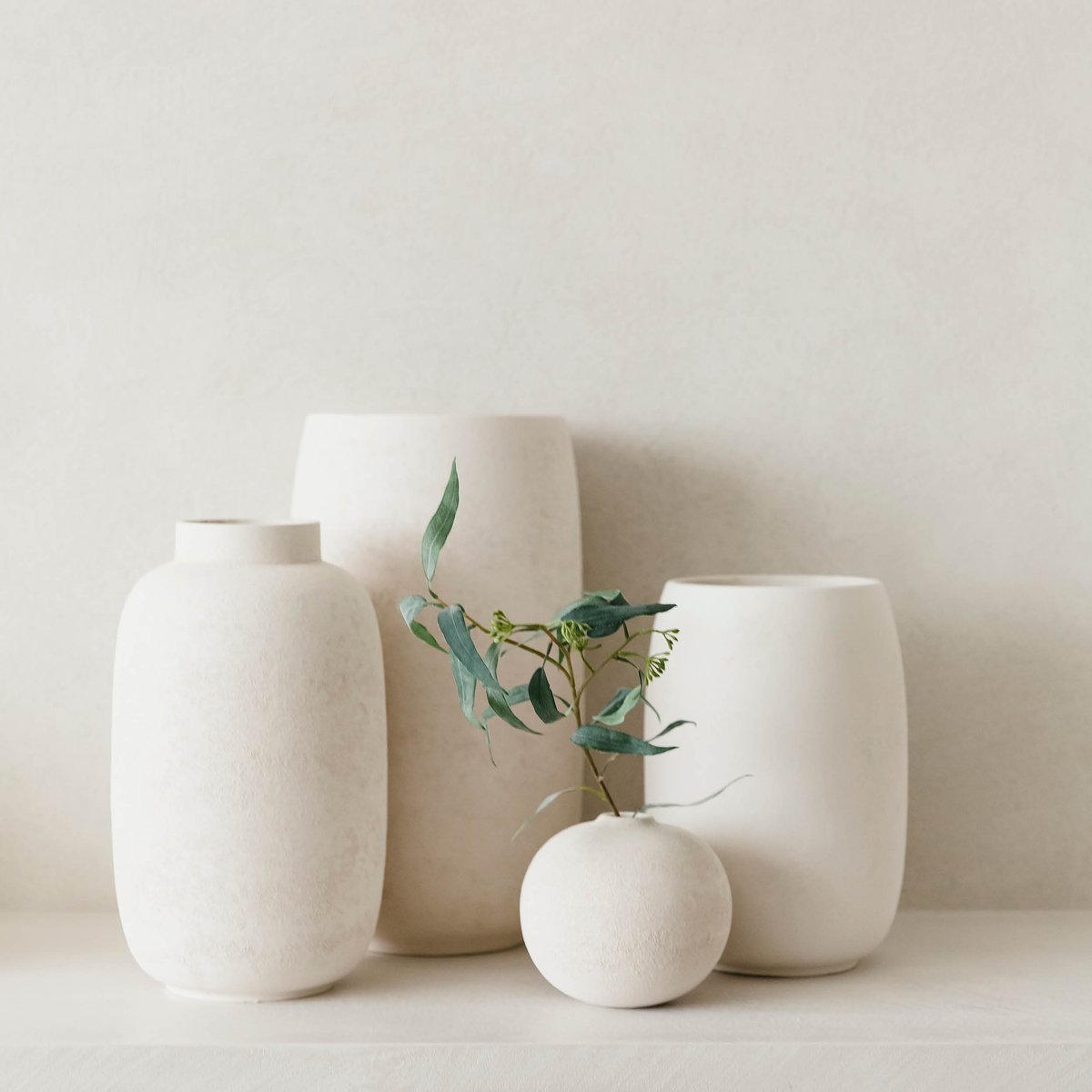 Vase haut 30 cm BULLET blanc, SP COLLECTION