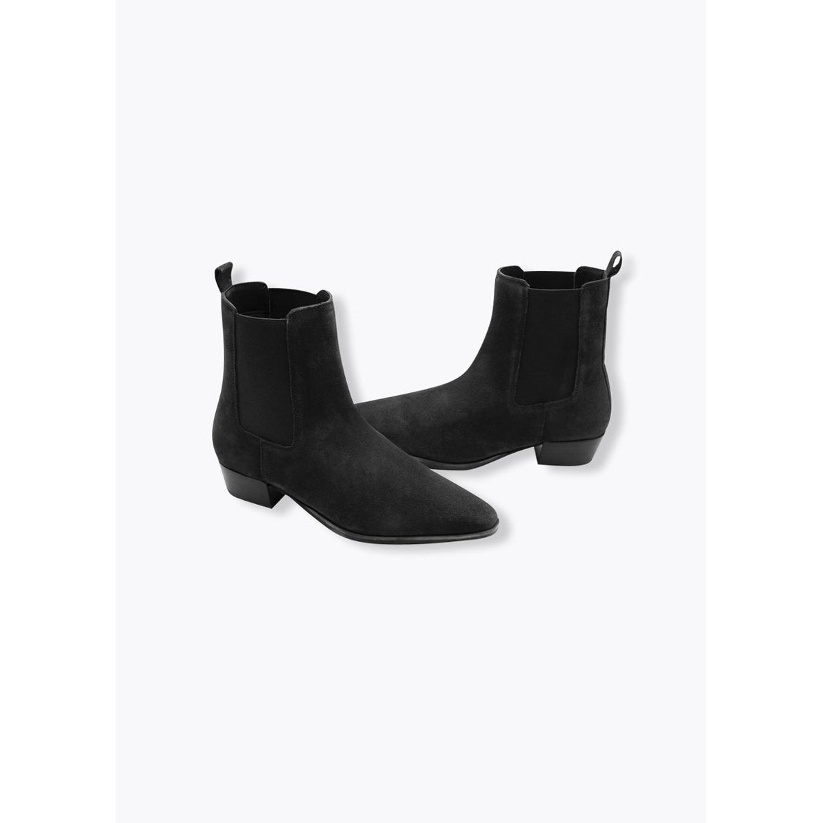 Boots en cuir suédé noir, PROMOD